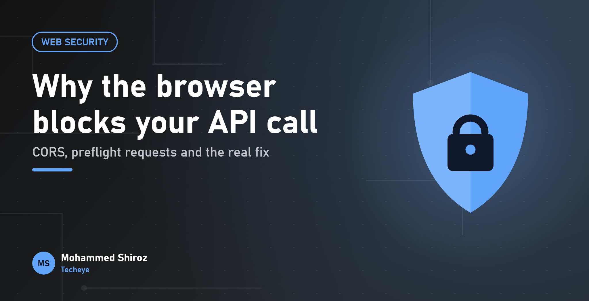 CORS Explained: Why the Browser Blocks Your API Call (and Postman Doesn't)