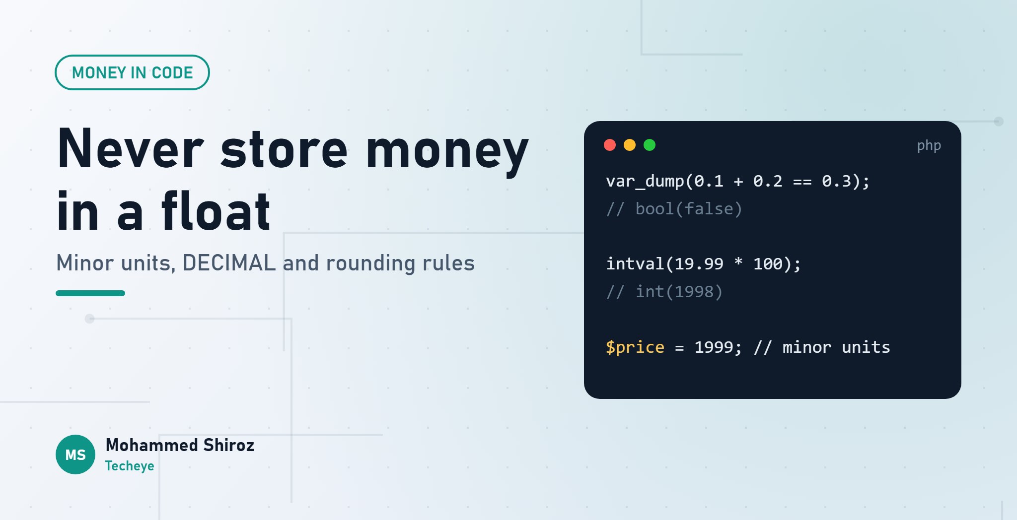 Handling Money in Code: Integers, Decimals and Rounding Done Right